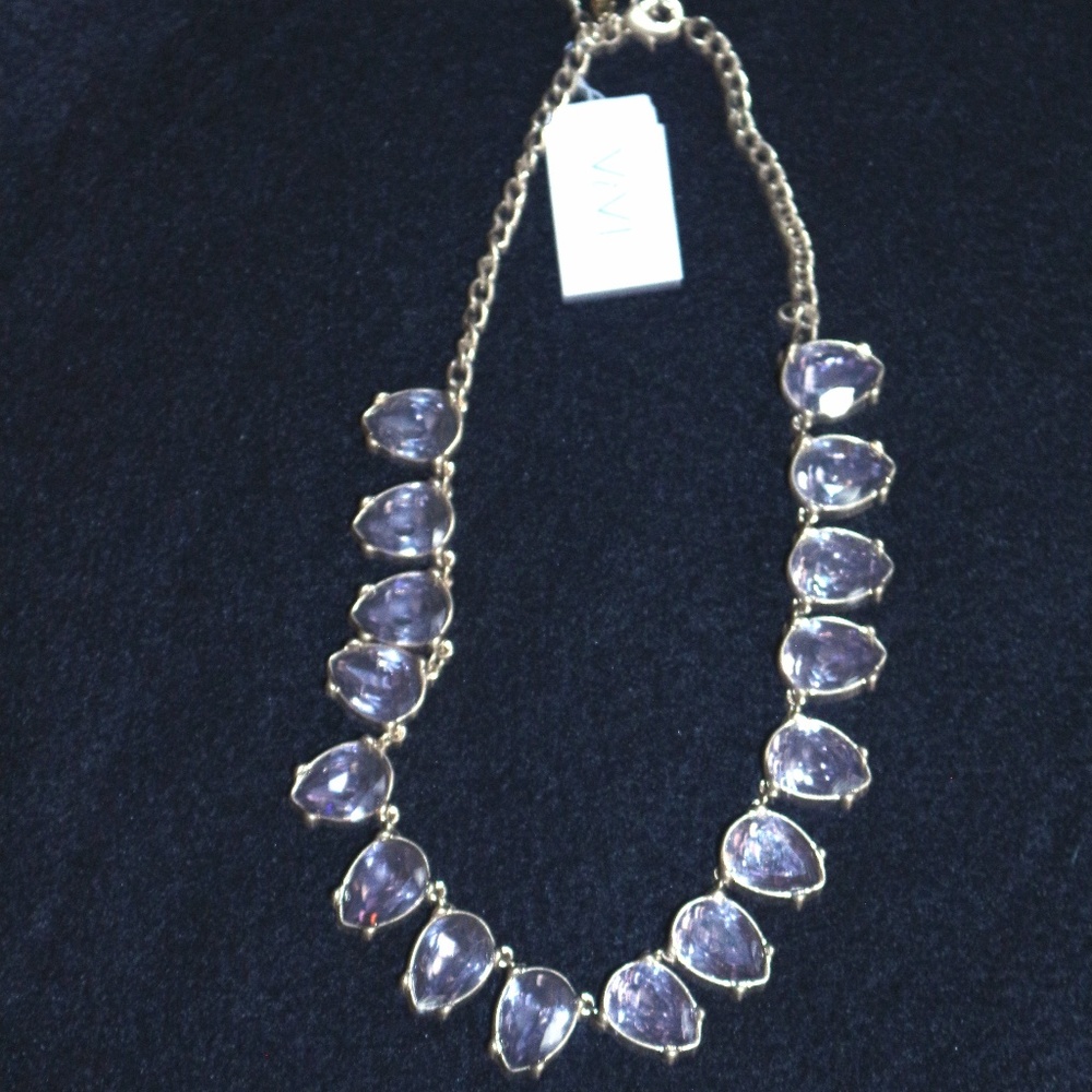 Lavender Teardrop 17-20" Necklace
